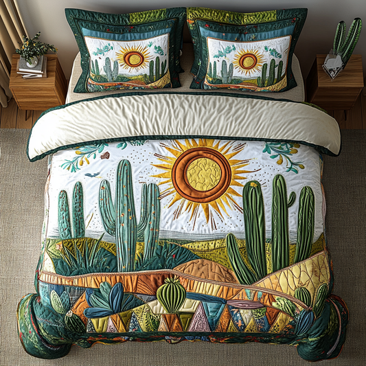Thorny Grace 3-Piece Quilted Bedding Set NCU0DK4834