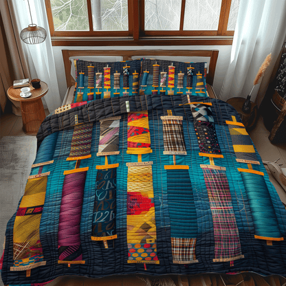 Threaded Harmony 3-Piece Quilted Bedding Set NCU0TH1306