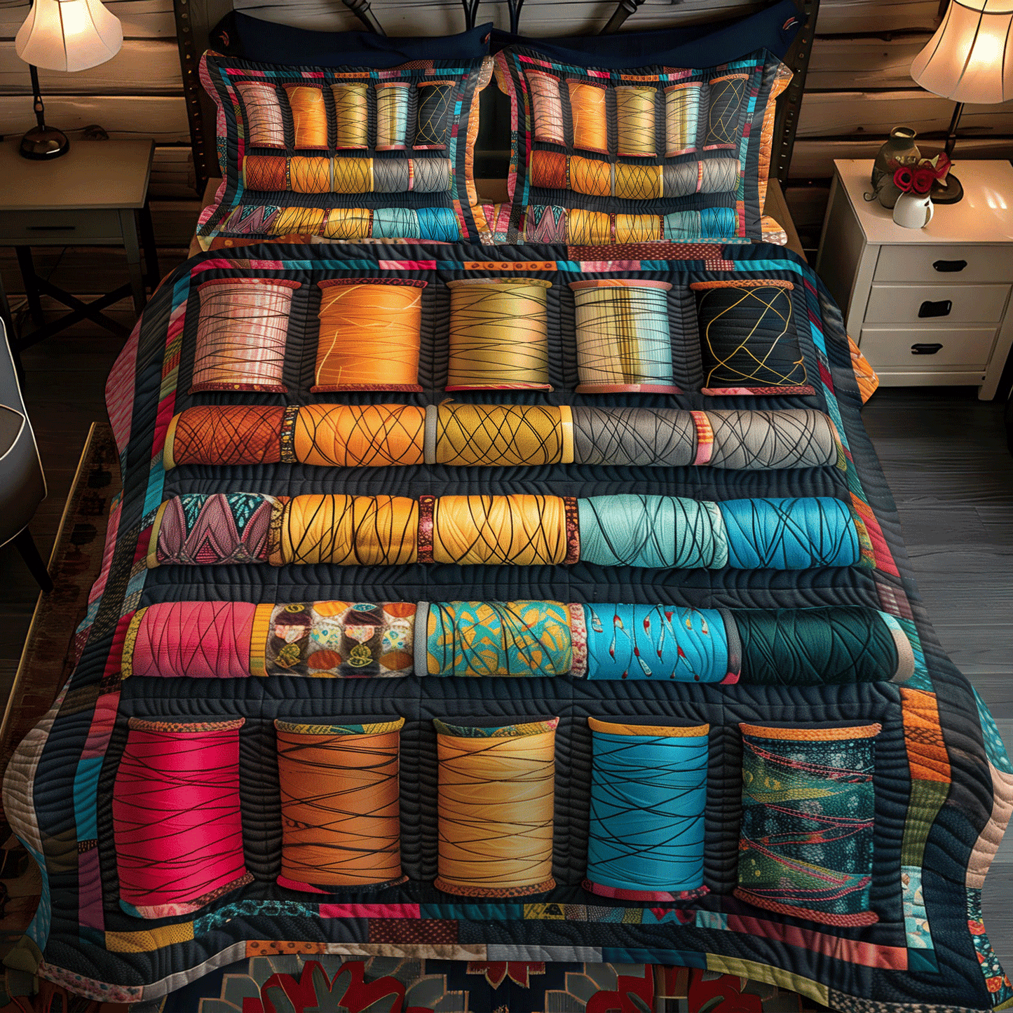 Threads of Joy 3-Piece Quilted Bedding Set NCU0TH1300