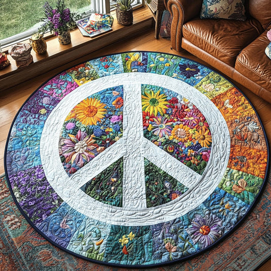 Threads of Peace Quilted Round Mat NCU0PT4756
