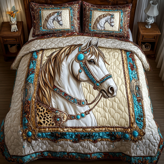 Thunder Hoof 3-Piece Quilted Bedding Set NCU0DK5227