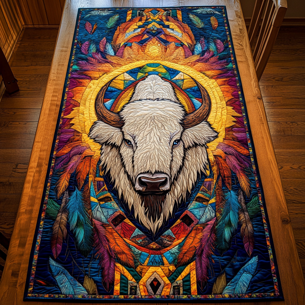 Thunder Hoof Quilted Table Runner NCU0DK4393