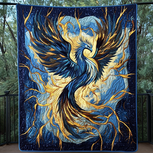 Thunder Phoenix Quilted Blanket NCU0DK899