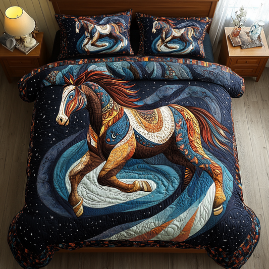 Thunder Trot 3-Piece Quilted Bedding Set NCU0DK4727