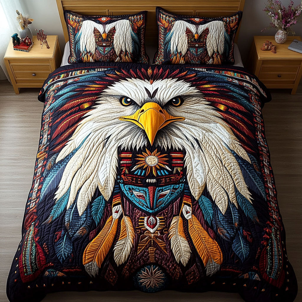 Thunder and Wings 3-Piece Quilted Bedding Set NCU0PT3107