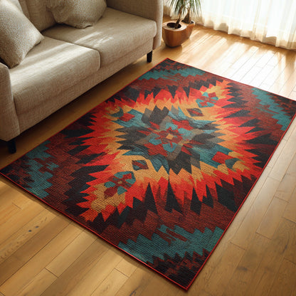 Thunderbird Blue Area Rug NCU0VL3254