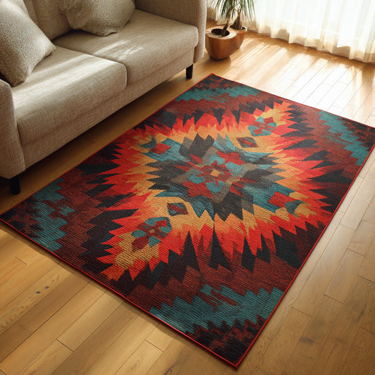 Thunderbird Blue Area Rug NCU0VL3254