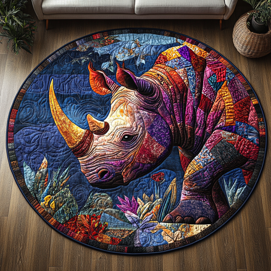 Thundering Rhino Quilted Round Mat NCU0DV3749