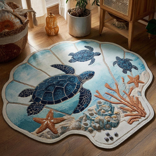 Tidal Harmony Custom Shape Area Rug NCU0DV9648