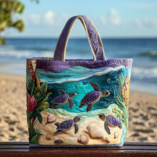 Tidal Bloom Quilted Tote Bag NCU0PT8323