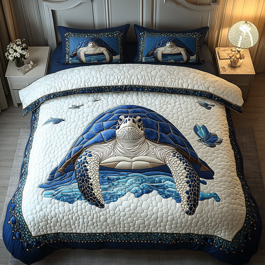 Tidal Drifter 3-Piece Quilted Bedding Set NCU0DK5168