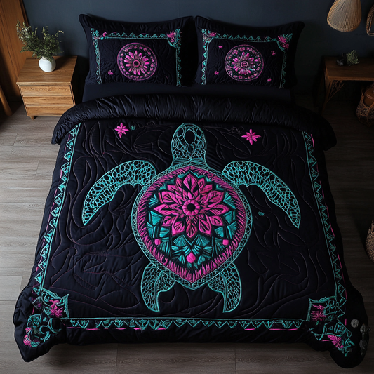 Tidal Drifter 3-Piece Quilted Bedding Set NCU0DK5308