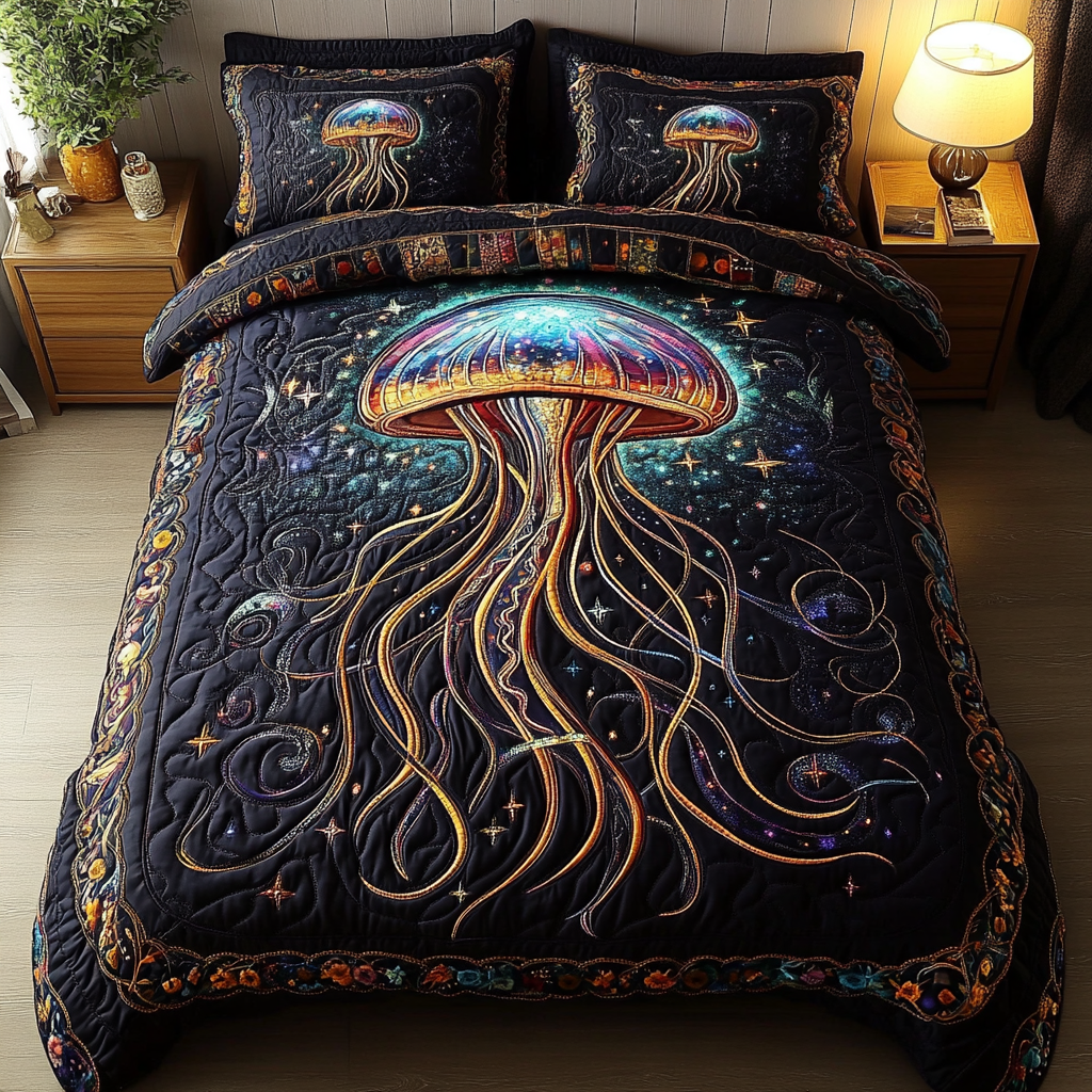 Tidal Elegance 3-Piece Quilted Bedding Set NCU0DK4130