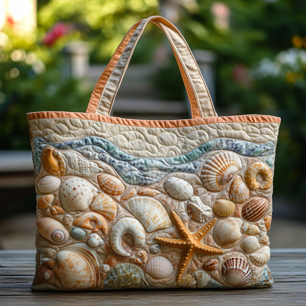 Tidal Glow Quilted Tote Bag NCU0DK9558