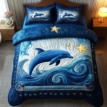 Tidal Grace 3-Piece Quilted Bedding Set NCU0DK4696