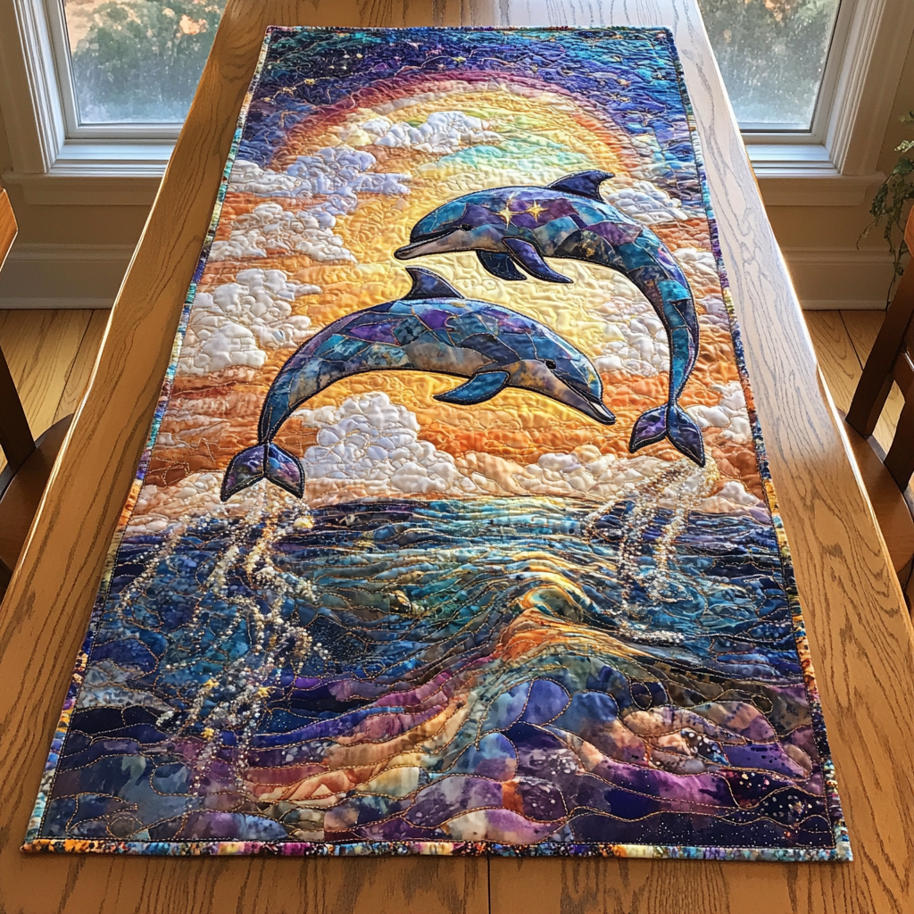 Tidal Grace Quilted Table Runner NCU0DK4767