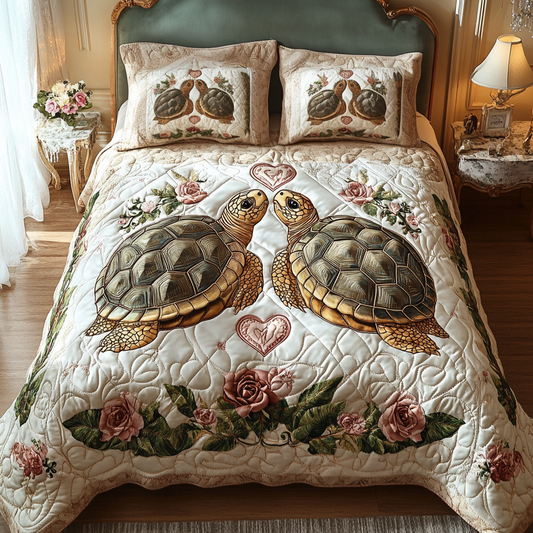 Tidal Hearts 3-Piece Quilted Bedding Set NCU0VH1562