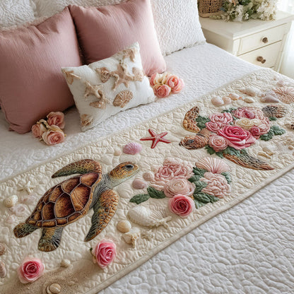 Tidal Roses Quilted Bed Runner NCU0PT10858