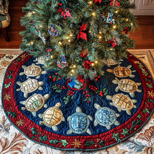 Tidal Treasures Christmas Quilted Tree Skirt NCU0NT1952