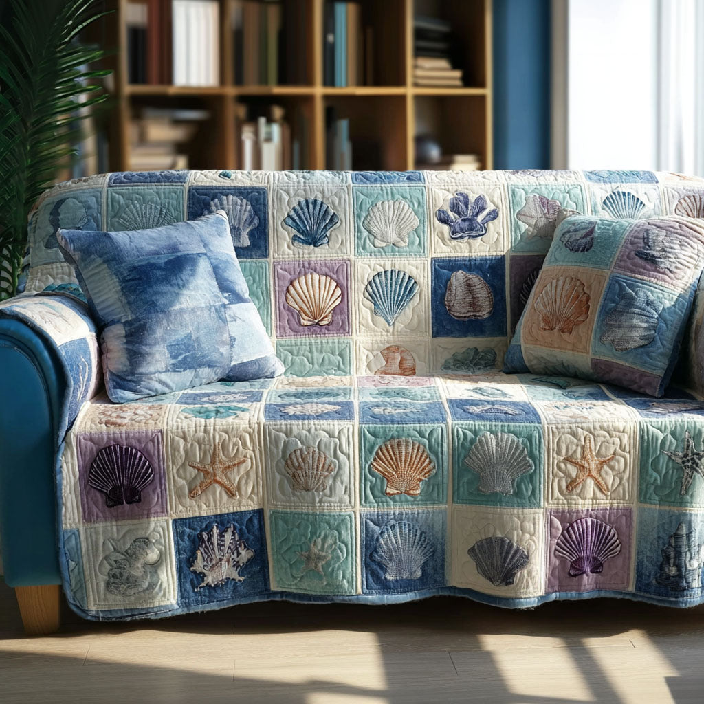 Tidal Whisper Quilted Sofa Cover NCU0PT11149