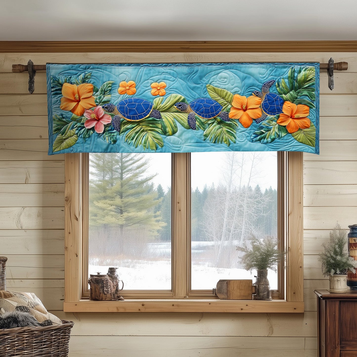 Tidepool Harmony Quilted Valance NCU0NT4480