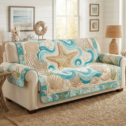 Tidepool Serenity Quilted Sofa Cover NCU0PT11799