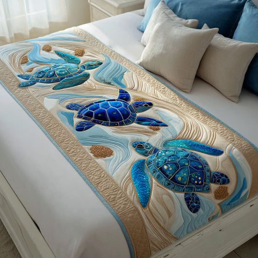 Tidepool Traveler Quilted Bed Runner NCU0PT8253