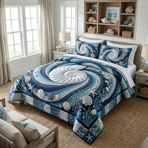 Tides of Wonder 3-Piece Quilted Bedding Set NCU0PT11808