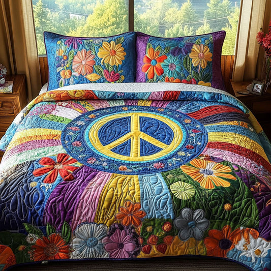 Tie-Dye Tranquility 3-Piece Quilted Bedding Set NCU0PT4651