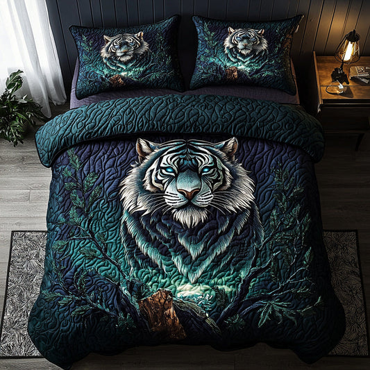 Tiger Flame 3-Piece Quilted Bedding Set NCU0DV6482