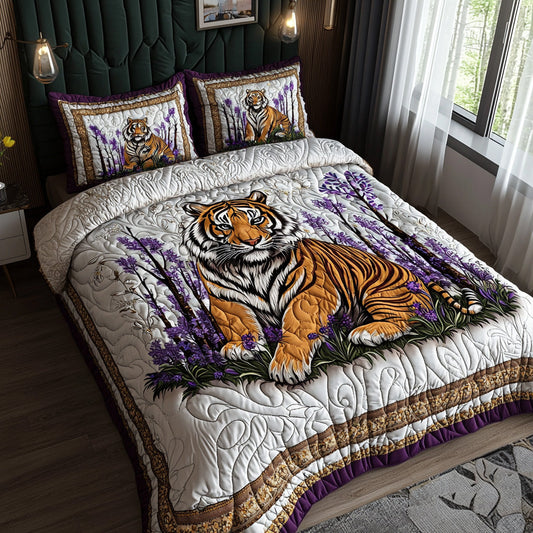 Tiger Forest 3-Piece Quilted Bedding Set NCU0DV6480