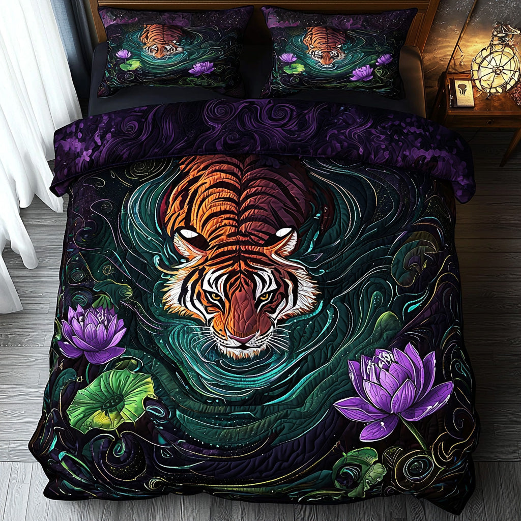 Tiger Mystic Whisper 3-Piece Quilted Bedding Set NCU0DV6478
