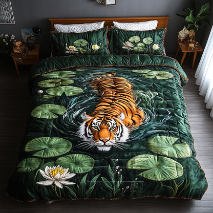 Tiger Spirit 3-Piece Quilted Bedding Set NCU0DK8373