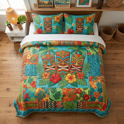 Tiki Essence 3-Piece Quilted Bedding Set NCU0TD2701
