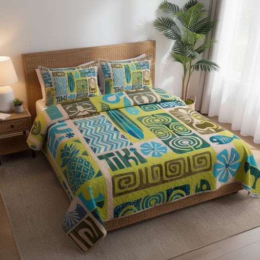 Tiki Guardian 3-Piece Quilted Bedding Set NCU0PT11706