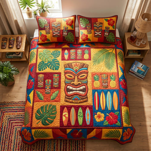 Tiki Legacy 3-Piece Quilted Bedding Set NCU0TD2705