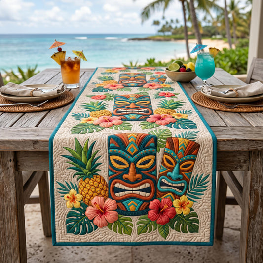 Tiki Spirit Quilted Table Runner NCU0TD2707