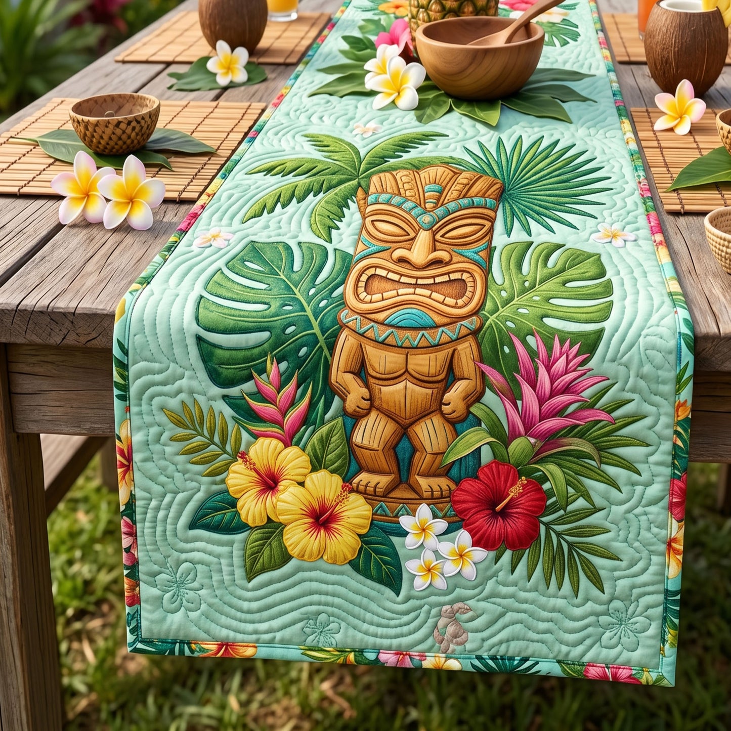 Tiki Vibes Quilted Table Runner NCU0NT12796