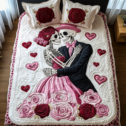 Til Death Do Us Part 3-Piece Quilted Bedding Set NCU0DV2351