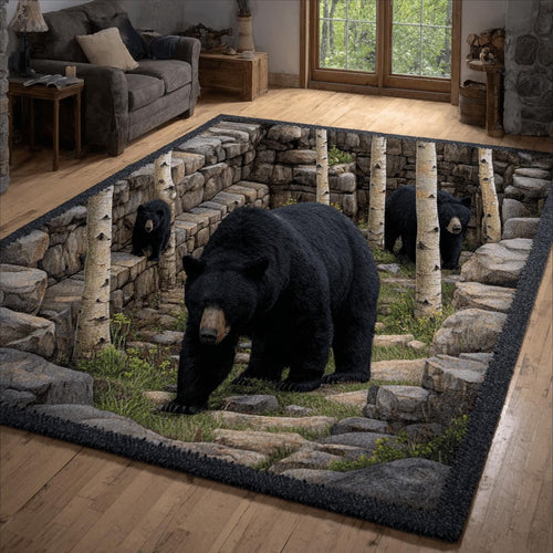 Timber Bear Area Rug NCU0DV9630