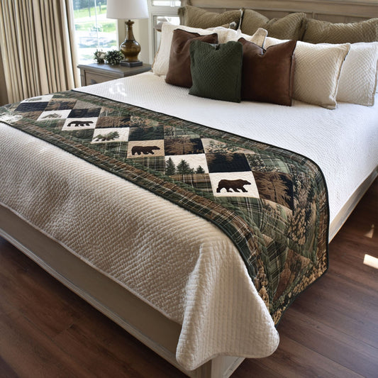 Timber Bear Quilted Bed Runner NCU0PT8471
