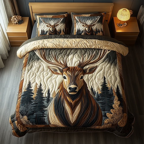 Timber Guardian 3-Piece Quilted Bedding Set NCU0DK4897