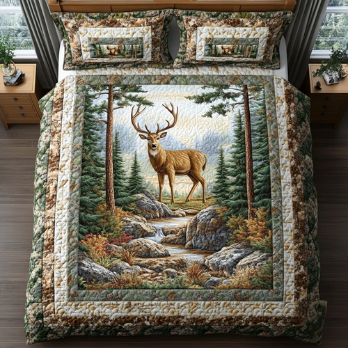 Timber Guardian 3-Piece Quilted Bedding Set NCU0DK5673