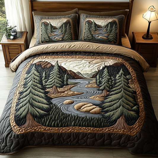 Timber Lodge 3-Piece Quilted Bedding Set NCU0VH4182