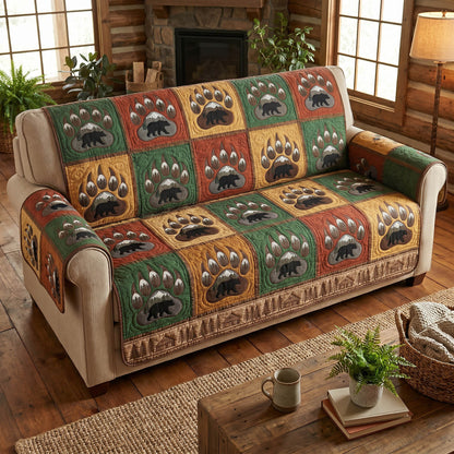 Timber Paws Quilted Sofa Cover NCU0TD2798