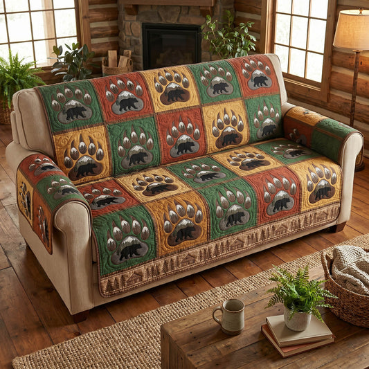 Timber Paws Quilted Sofa Cover NCU0TD2798