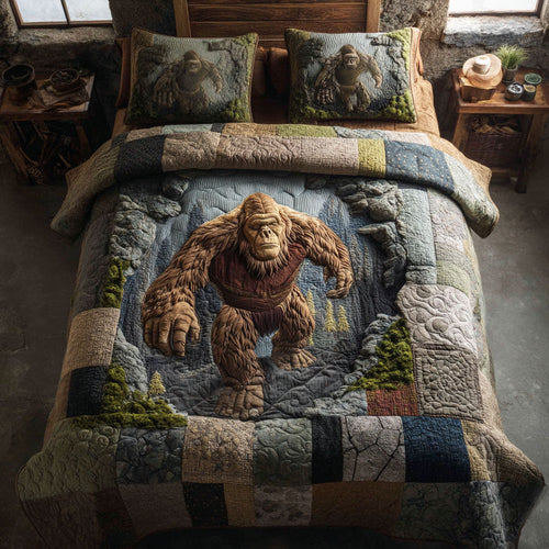 Timber Sasquatch 3-Piece Quilted Bedding Set NCU0TD2463