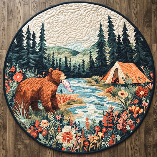 Timber Trail Quilted Round Mat NCU0VH4866
