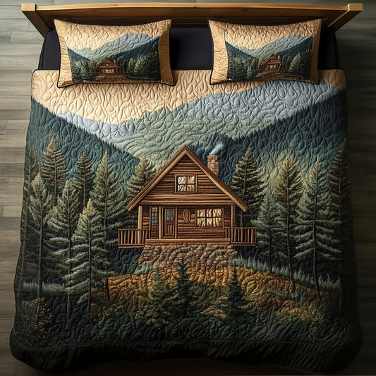 Timber View 3-Piece Quilted Bedding Set NCU0PT6766
