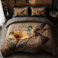Timeless Hummingbird 3-Piece Quilted Bedding Set NCU0DV5976